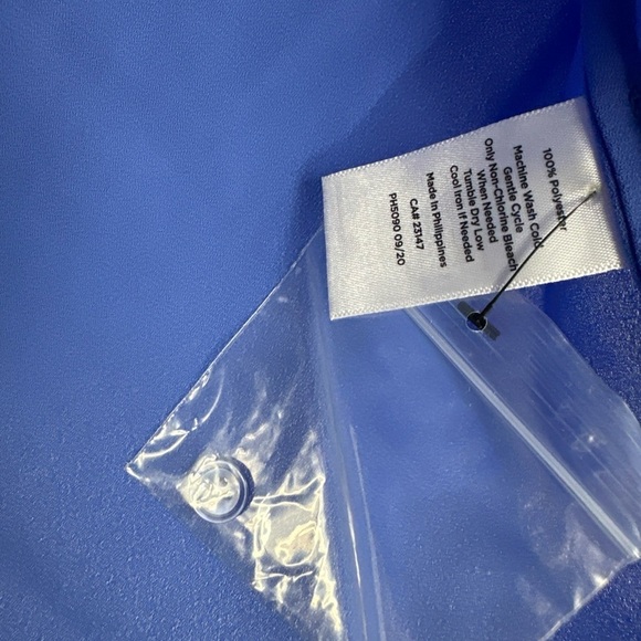 NWOT Talbots Plus Petite Sz XP Blue Blouse Top - Picture 3 of 4